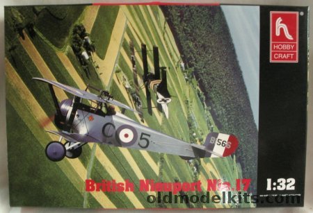 Hobby Craft 1/32 British Nieuport 17 - Billy  Bishop No. 60 Sq RFC June 1917 / No. 1 Sq RFC Nov 1917 - (Nie.17) - (ex-Academy), HC1686 plastic model kit